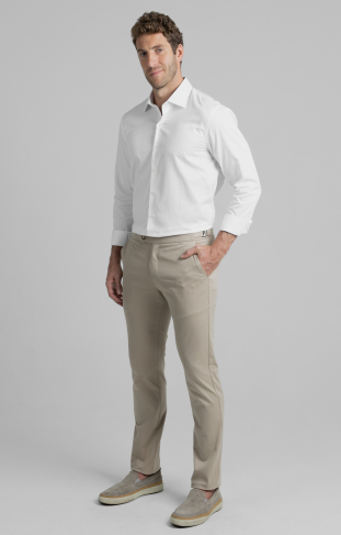 Cal&ccedil;a Chino Sarja Fivela Caqui 1