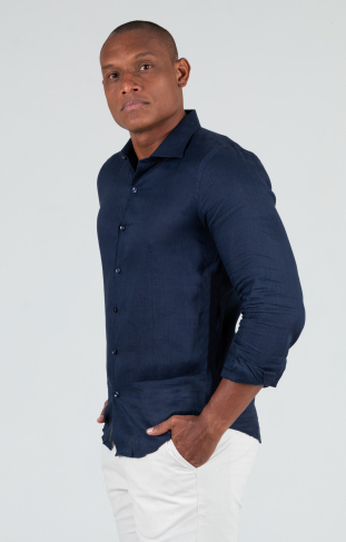 Camisa Linho Belga Slim