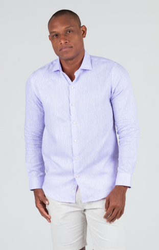 Camisa Linho Belga Slim