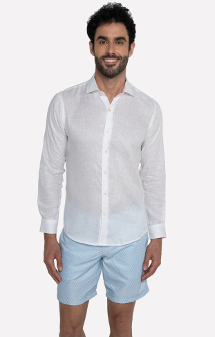 Camisa Linho Belga Slim