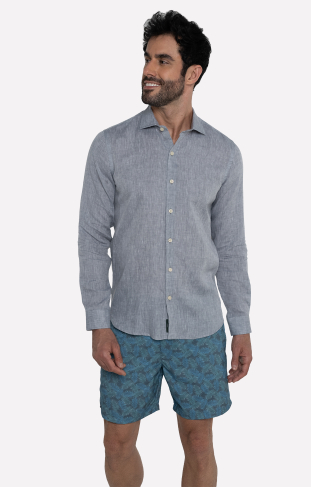 Camisa Linho Belga Slim