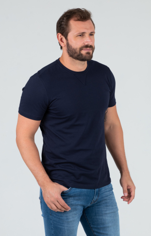 Camiseta Pima Elastano Azul 1