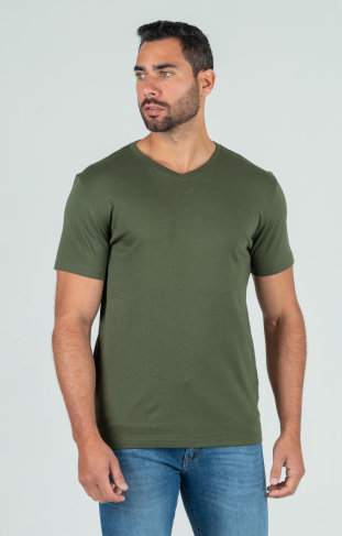 Camiseta Pima Premium Orgânico Gola V 