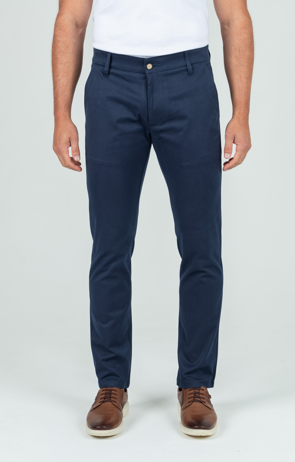 Calça chino azul shop